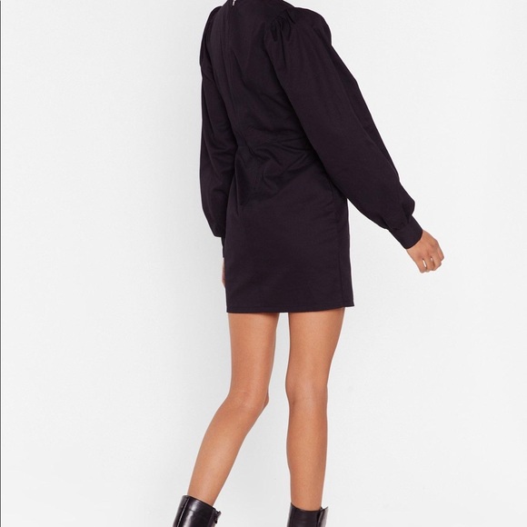 NASTY GAL Long puff sleeve mini dress - Picture 4 of 6